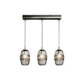 Moderne hanglamp met drie glazen kappen