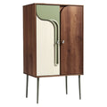 Moderne Kast met Organische Vormgeving en Houten Afwerking