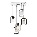 Moderne Hanglamp met Vijf Verlichtingsarmaturen in Sleek Design